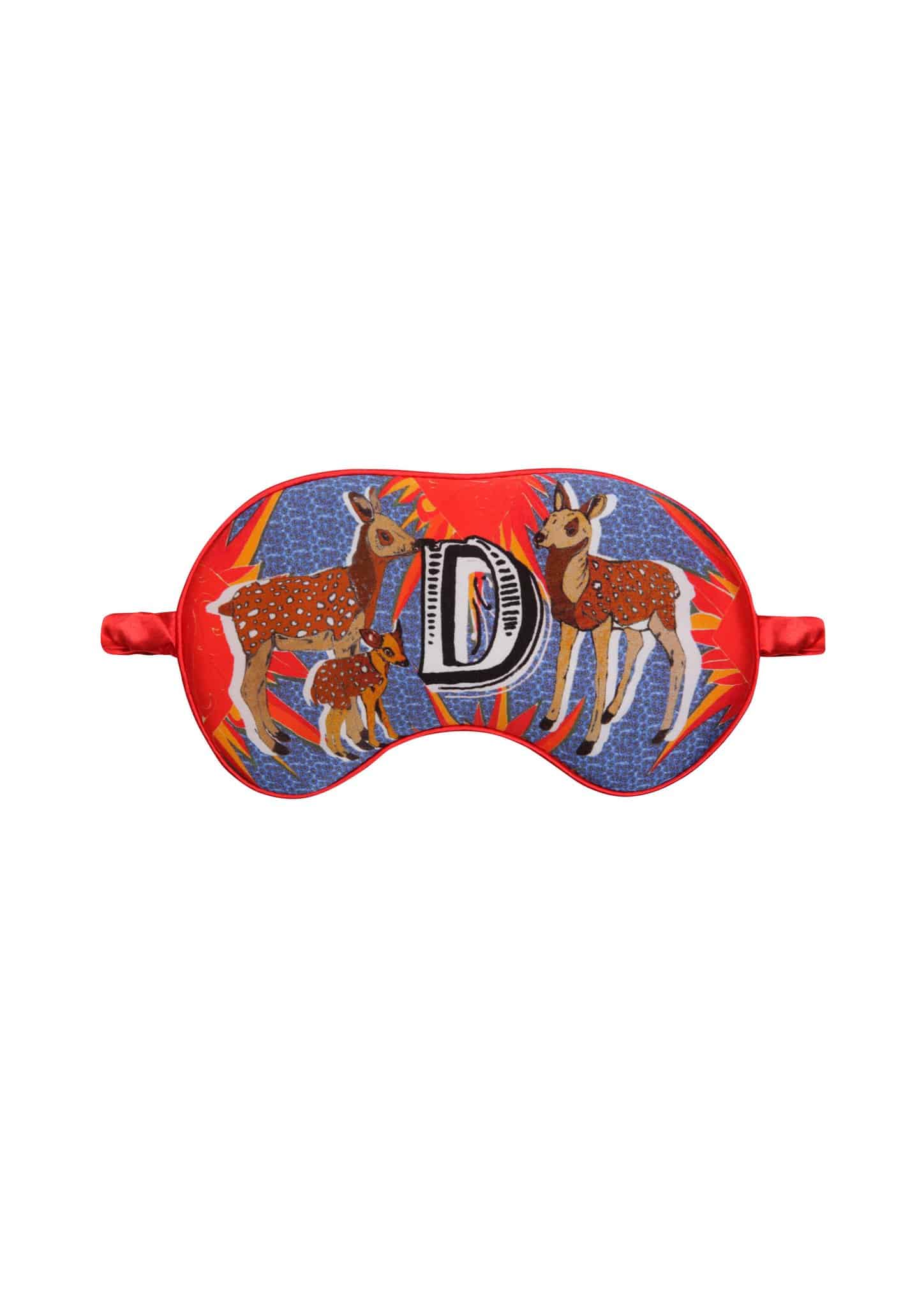 Jessica Russell Flint Silk Alphabet Eye Mask D Cocaranti