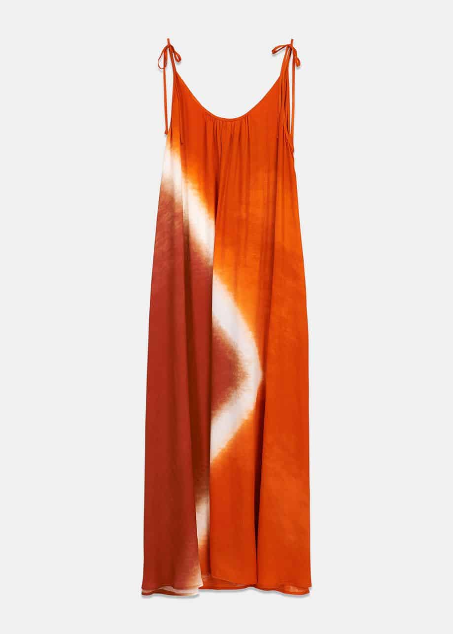Essentiel Antwerp Breezer Strappy Maxi Dress Fire Orange | Cocaranti